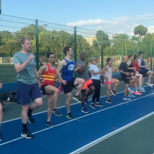 Foundation session warm-ups with Serpentine running and triathlon club